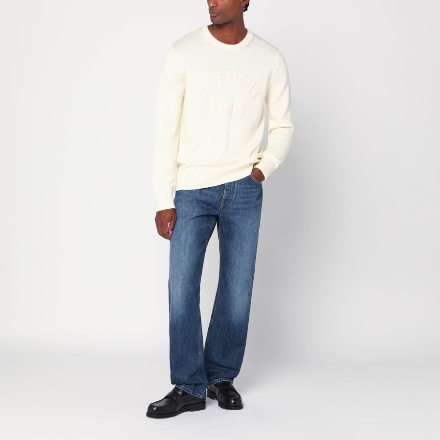 デニム・ジーパン Givenchy Straight Jeans Dark Blue Washed Effect Givenchy Straight jeans dark blue washed effect | TheDoubleF