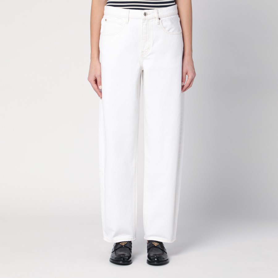 パンツ FRAME Women Straight Pants LSBL728DE AUCL WHITE Frame White stiff denim jeans | TheDoubleF