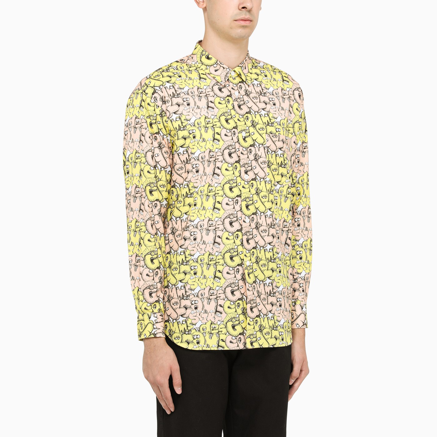 comme des garcons yellow shirt