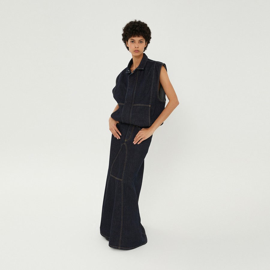 スカート 1989 STUDIO Long denim skirt dark blue 1989 STUDIO Long denim skirt dark blue | TheDoubleF