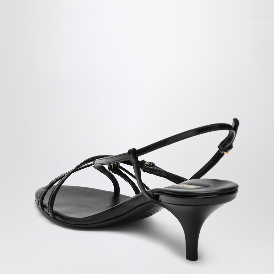 シューズ・サンダルその他 MIU MIU Woman Heeled sandals Black 5X342E069 F0002 Miu Miu Patent leather platform sandals for Women - Black in