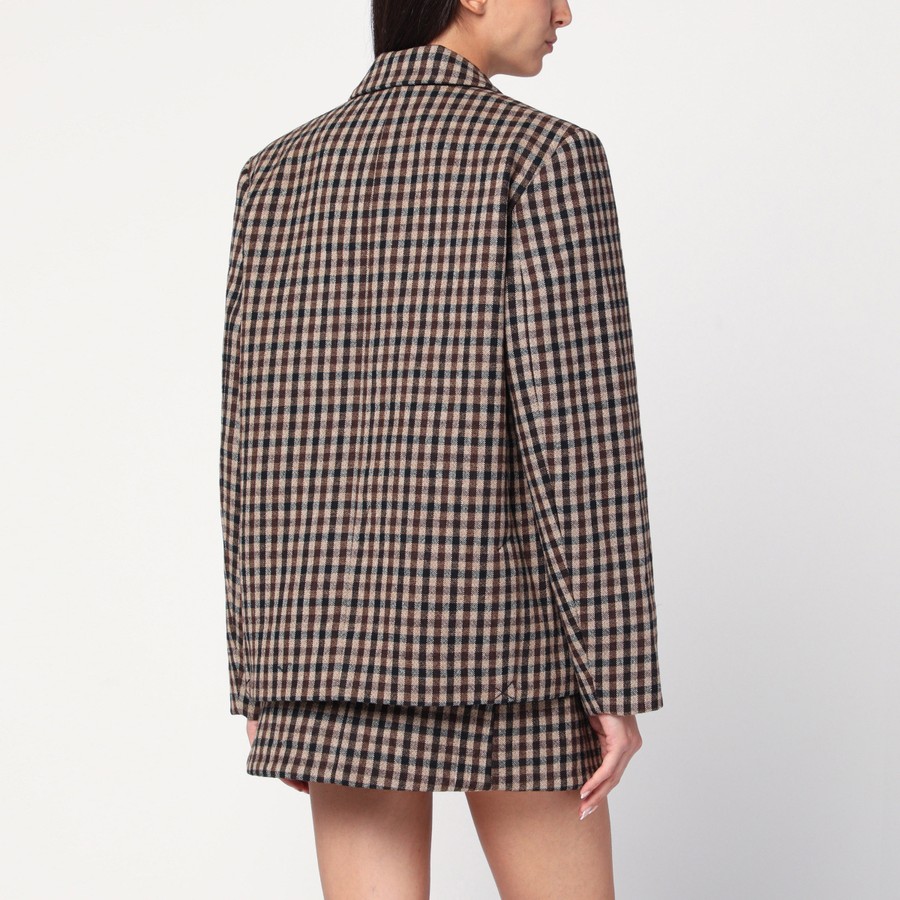 ジャケット Ganni Checked Wool Blazer GANNI Checked wool blazer | TheDoubleF