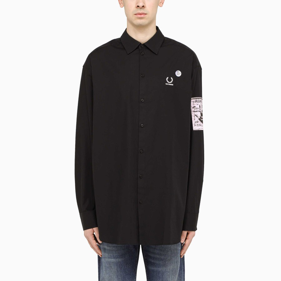Raf simons black shirt clearance