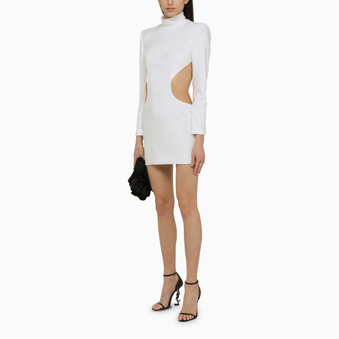 MÔNOT White mini dress with cutout TheDoubleF