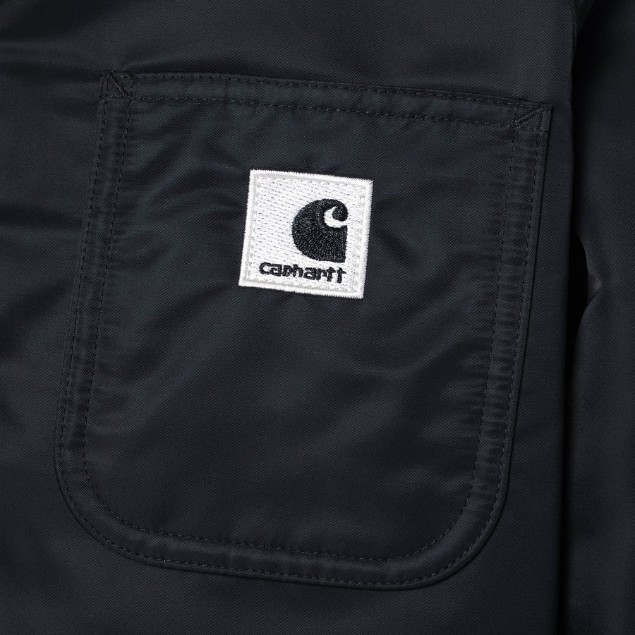 Carhartt WIP Alumni Chore Coat jacket in black nylon