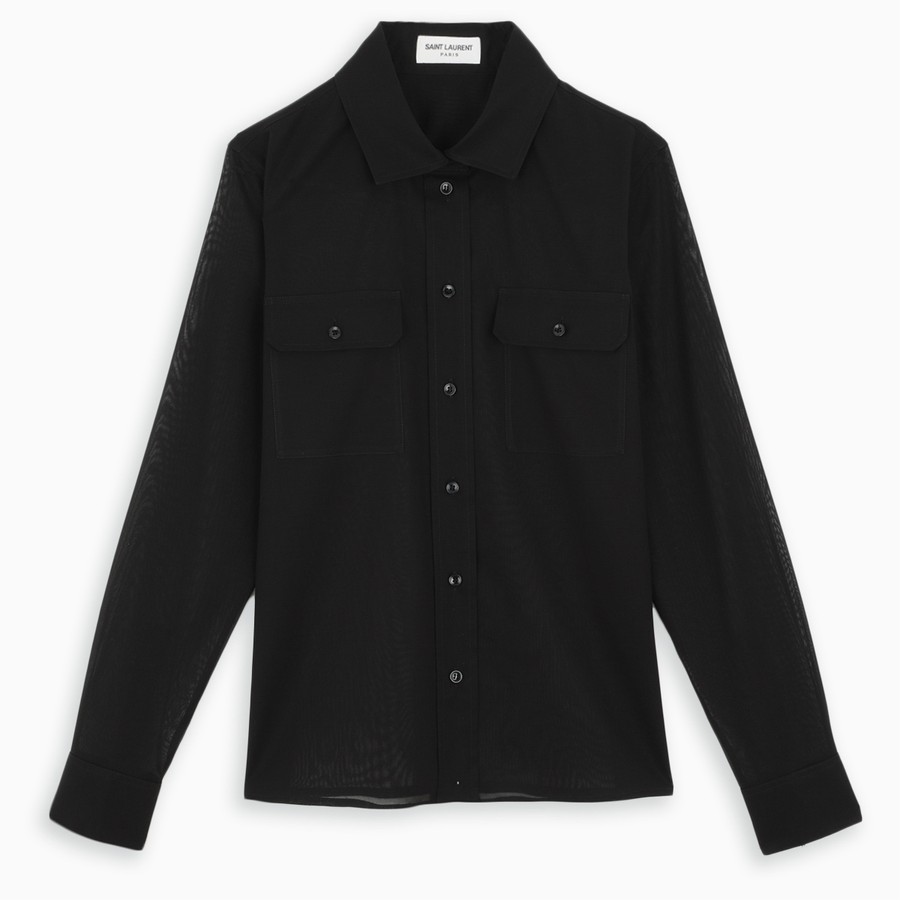 Saint laurent black shirt clearance