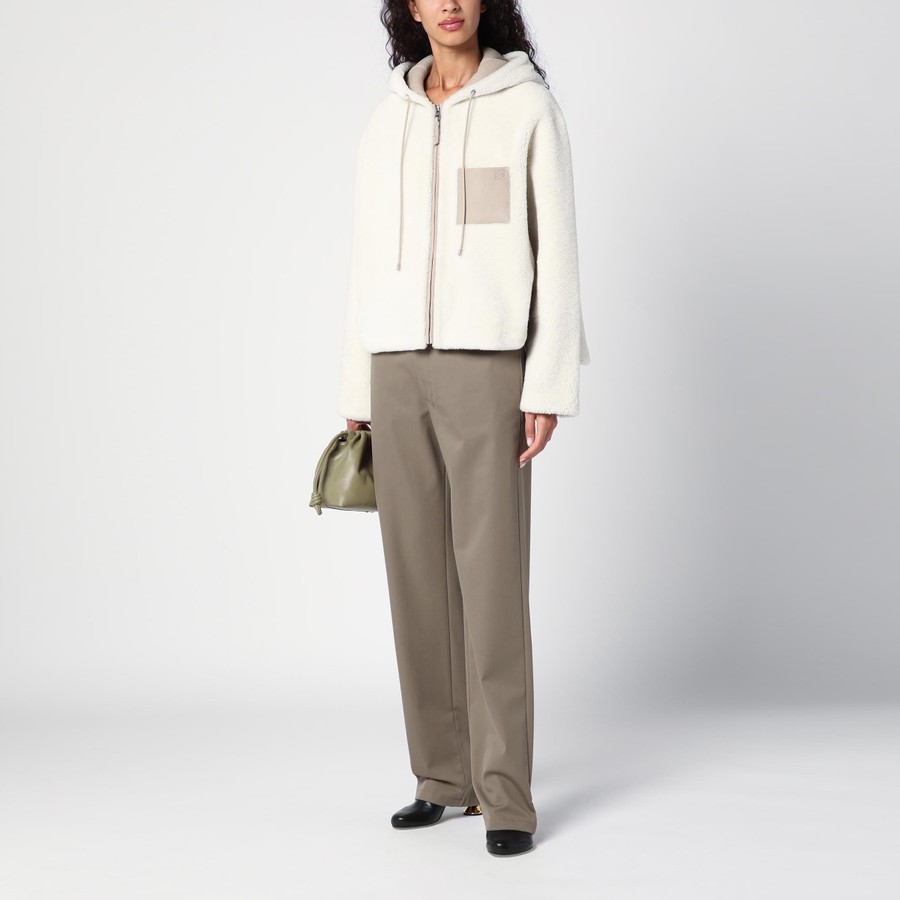 Loewe Brown khaki silk and cotton trousers | TheDoubleF