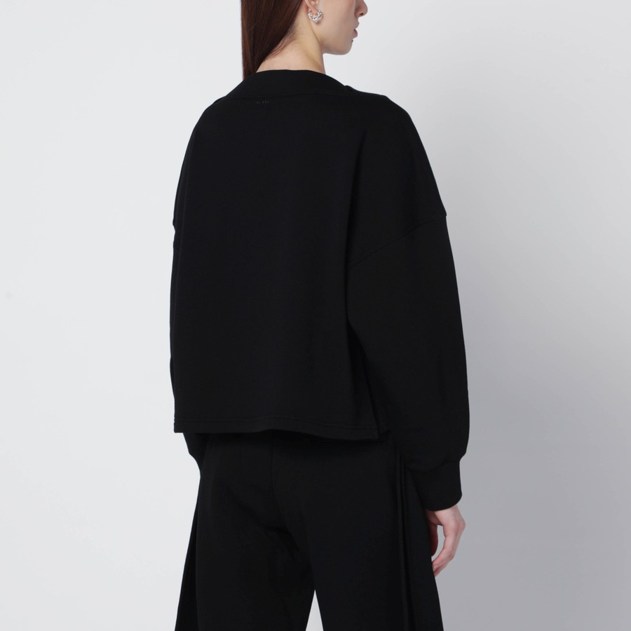 Alaïa Black cotton sweatshirt | TheDoubleF