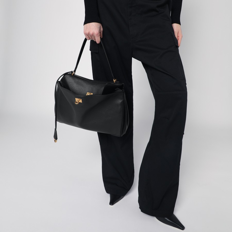 Balenciaga Smooth black calfskin medium Rodeo bag | TheDoubleF