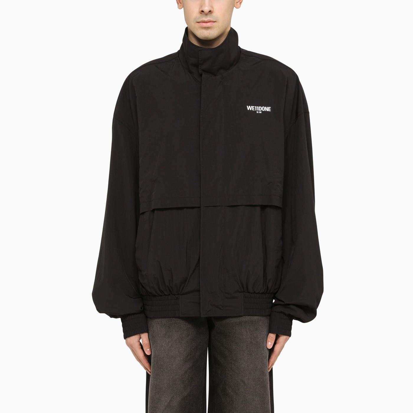 We11done Black nylon windproof jacket TheDoubleF