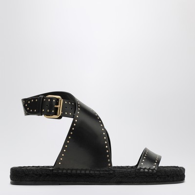ISABEL MARANT Black studded leather sandal | TheDoubleF