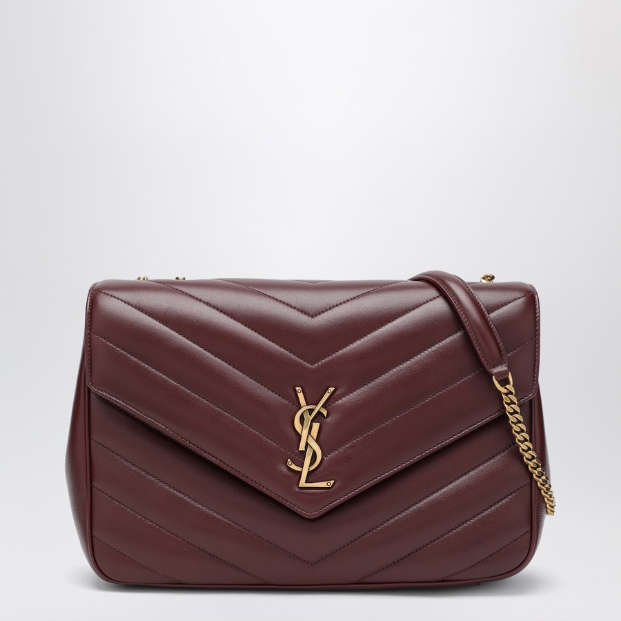 Saint Laurent Large LouLou Hot Wine Leather Bag | TheDoubleF