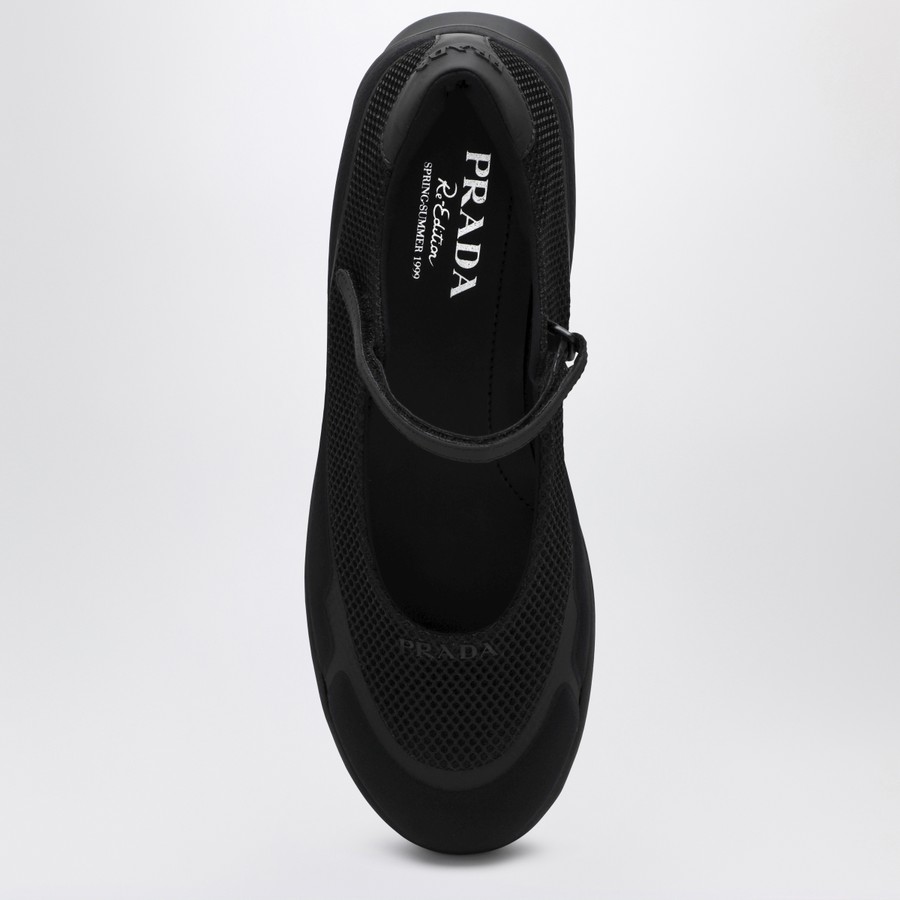 フラットシューズ PRADA SS25 Black mesh ballerinas (1F111OF050YZU F0002) Prada Black Mesh Ballerinas | italist