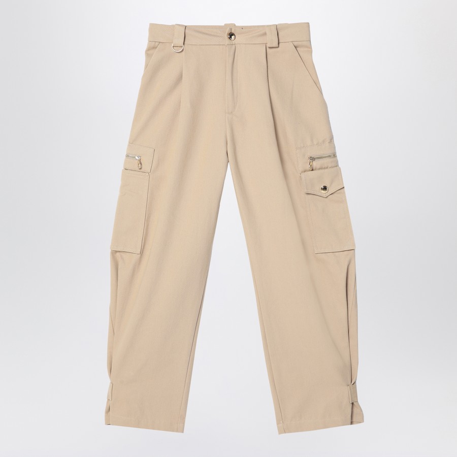 Chloé Pantalone cargo beige in cotone TheDoubleF