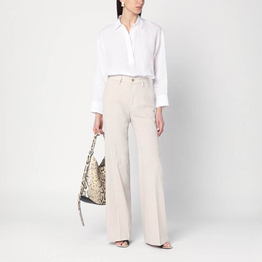 ボトムスその他 DEPARTMENT 5 Misa grey melange trousers in linen blend DEPARTMENT 5 Misa grey mélange trousers in linen blend