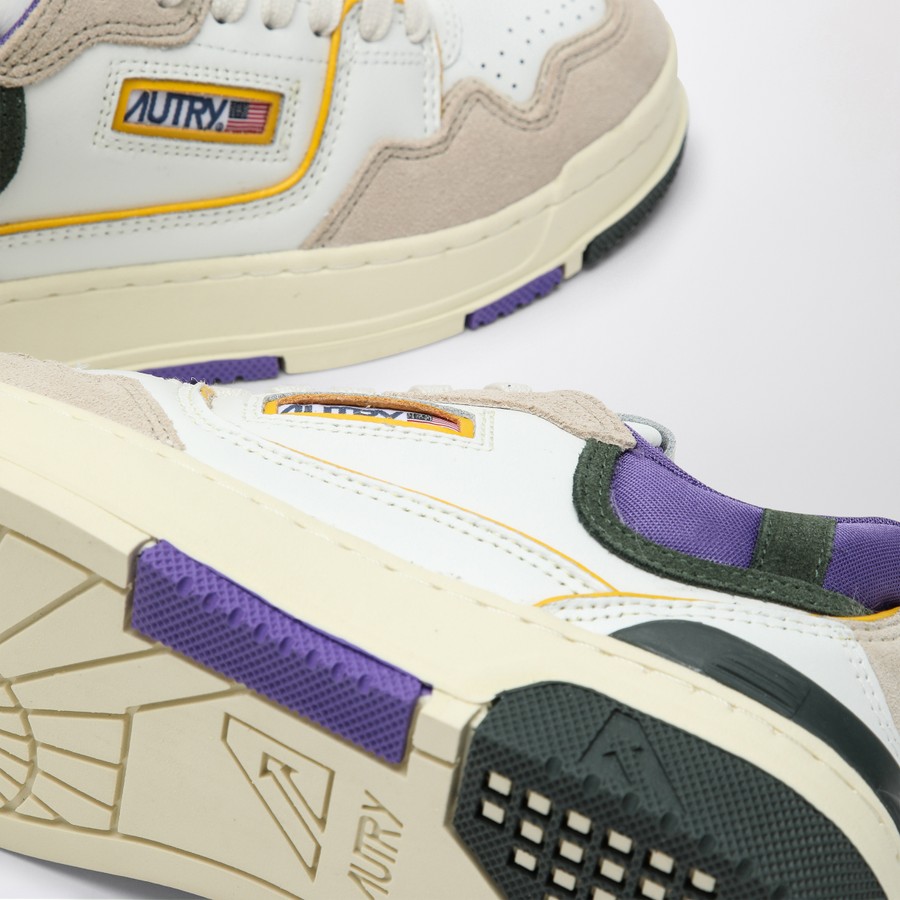 AUTRY Low CLC white/purple/dark green sneaker | TheDoubleF