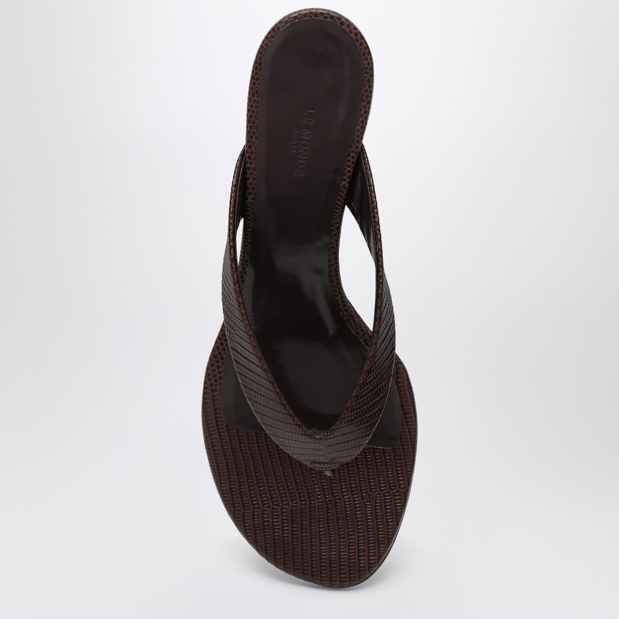 Le Monde Béryl Brown wedge flip-flop sandals | TheDoubleF