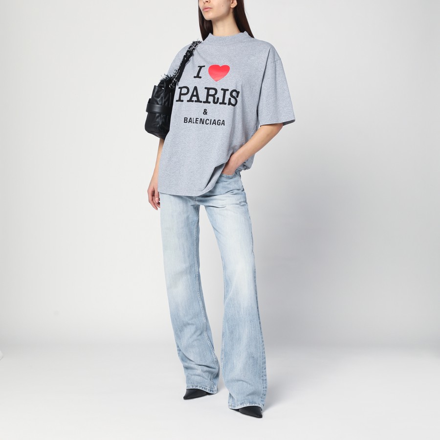 Tシャツ・カットソー BALENCIAGA 764235TSVI4 Shirts I Love Paris & t-shirt Balenciaga Grey I Love Paris T-shirt | TheDoubleF