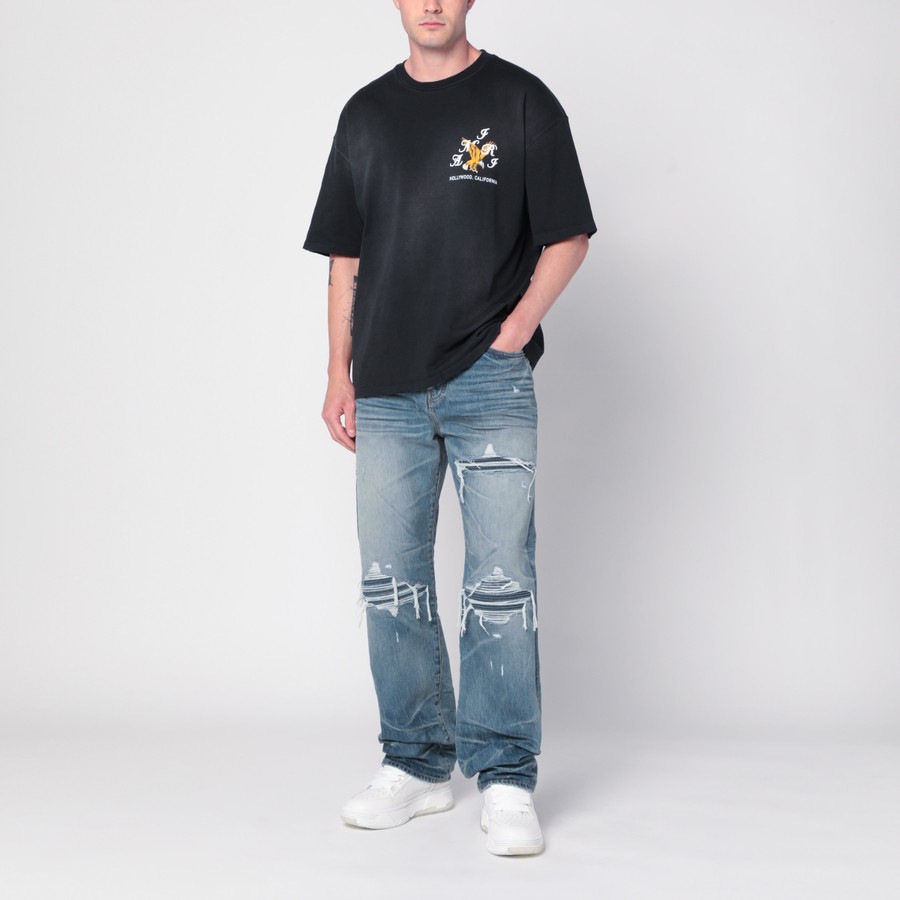 Tシャツ・カットソー AMIRI Men T Shirts AMJYTE1232CO 001 BLACK AMIRI Black cotton T-shirt | TheDoubleF