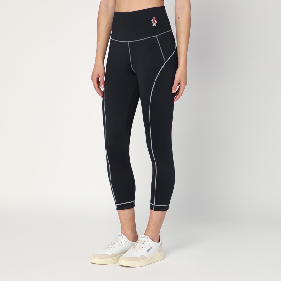 パンツ Moncler Grenoble Black Leggings In Stretch Nylon Blend Moncler Grenoble Black leggings in stretch nylon blend