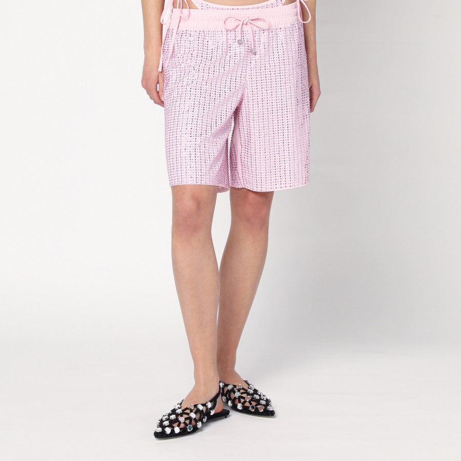 水着・ビーチグッズその他 Venuja Pink bermuda shorts with crystals Venuja Pink bermuda shorts with crystals | TheDoubleF
