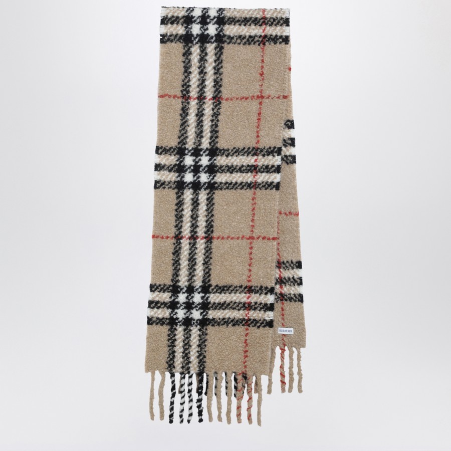 Burberry Check-pattern scarf in wool and alpaca | TheDoubleF