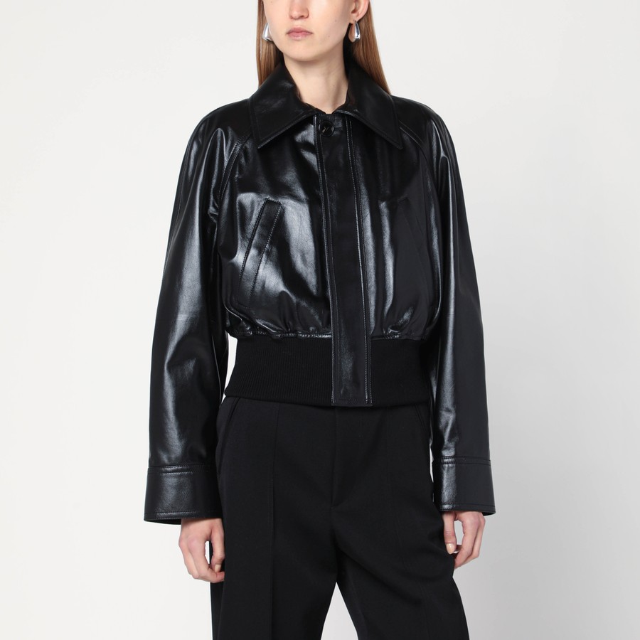 Bottega Veneta Veste noire en cuir TheDoubleF