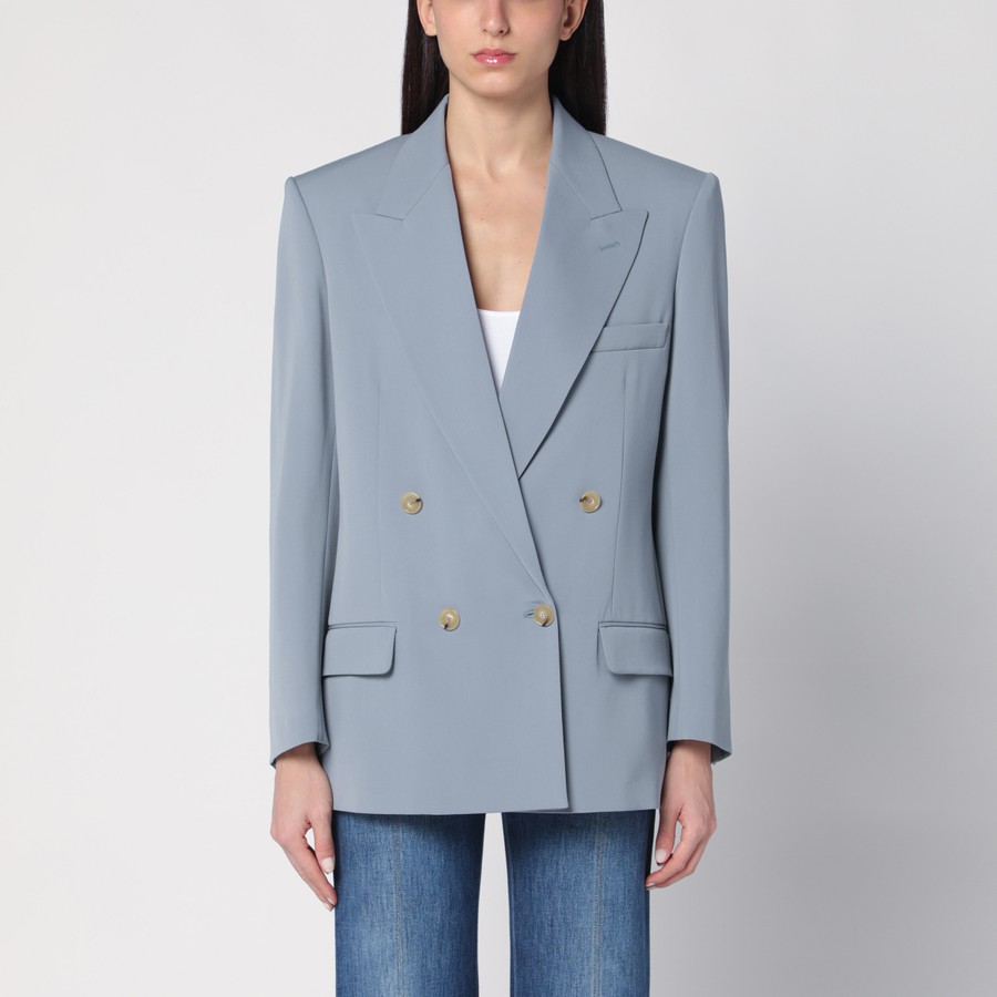 ジャケット Stella Mccartney Light Grey Wool Double-Breasted Jacket Stella McCartney Light grey wool double-breasted jacket