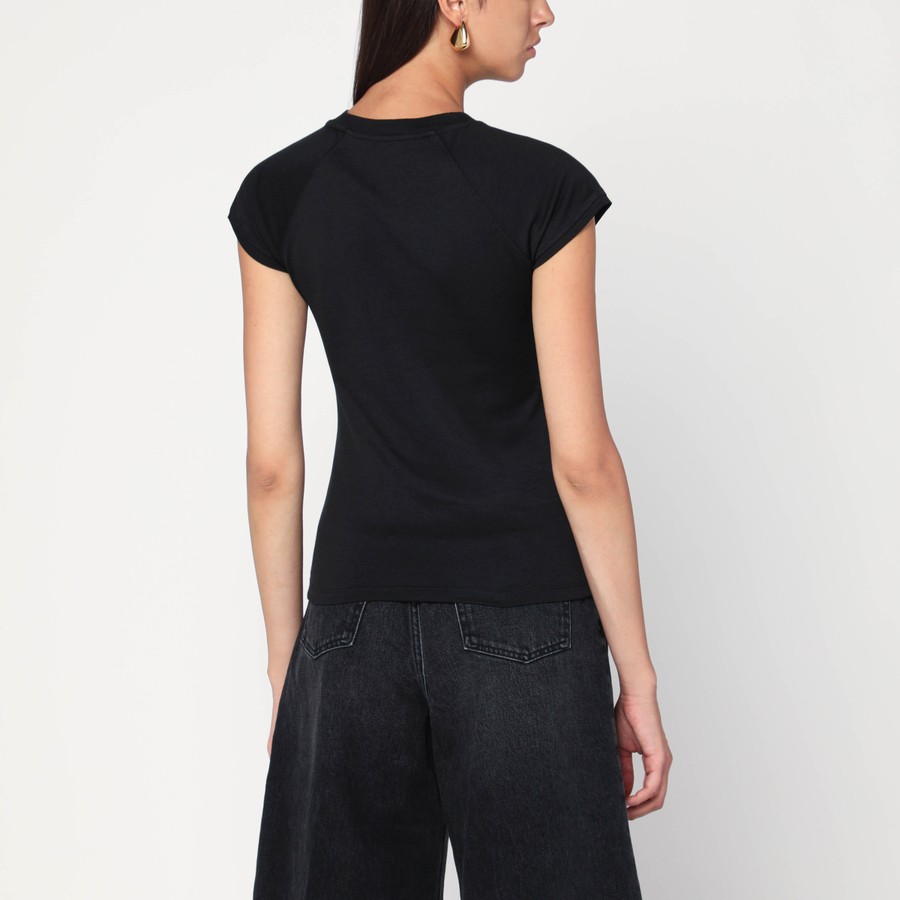 Tシャツ・カットソー LOEWE BLACK COTTON-BLEND T-SHIRT WITH ANAGRAM LOGO Loewe Black cotton-blend T-shirt with Anagram logo | TheDoubleF
