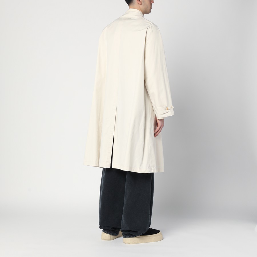 Maison Margiela Single-breasted trench coat ivory in cotton