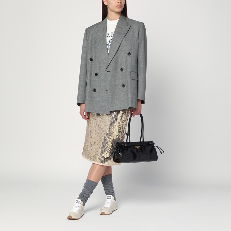 Prada Prada Swing bag black/hazelnut | TheDoubleF