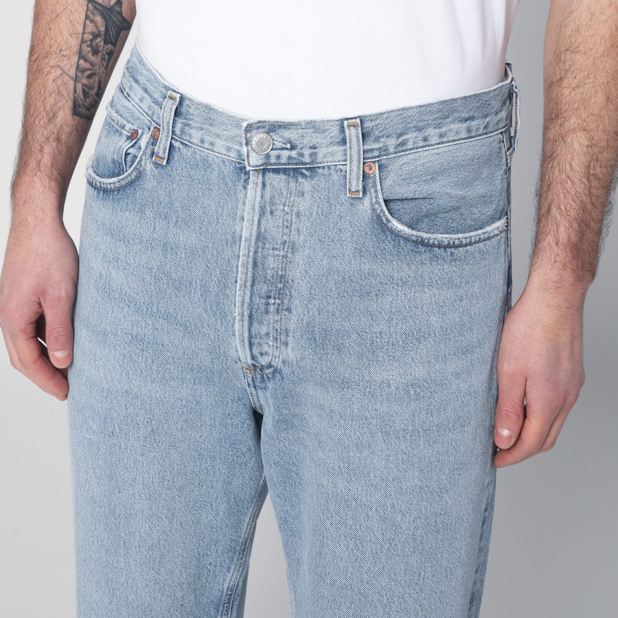 AGOLDE Light blue jeans in regenerated denim | TheDoubleF