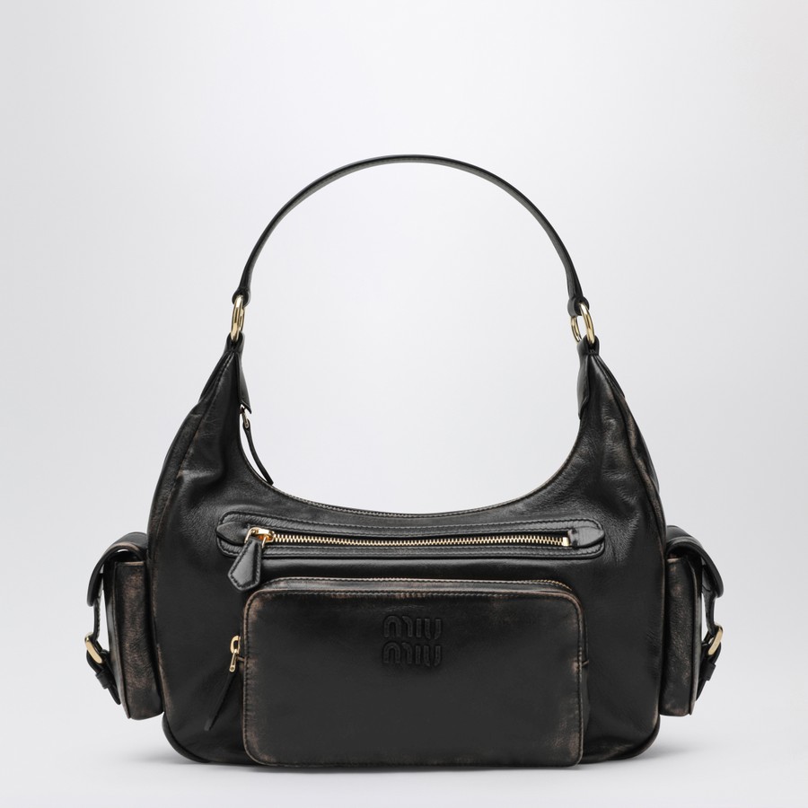 Miu Miu Coffee-coloured Pocket bag in Nappa TheDoubleF