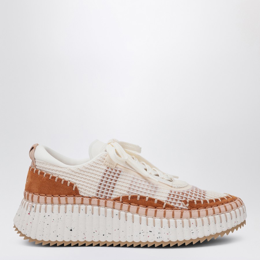 スニーカー CHLOE NATURAL NAMA TRAINER IN RECYCLED NYLON Chloé Natural Nama trainer in recycled nylon | TheDoubleF
