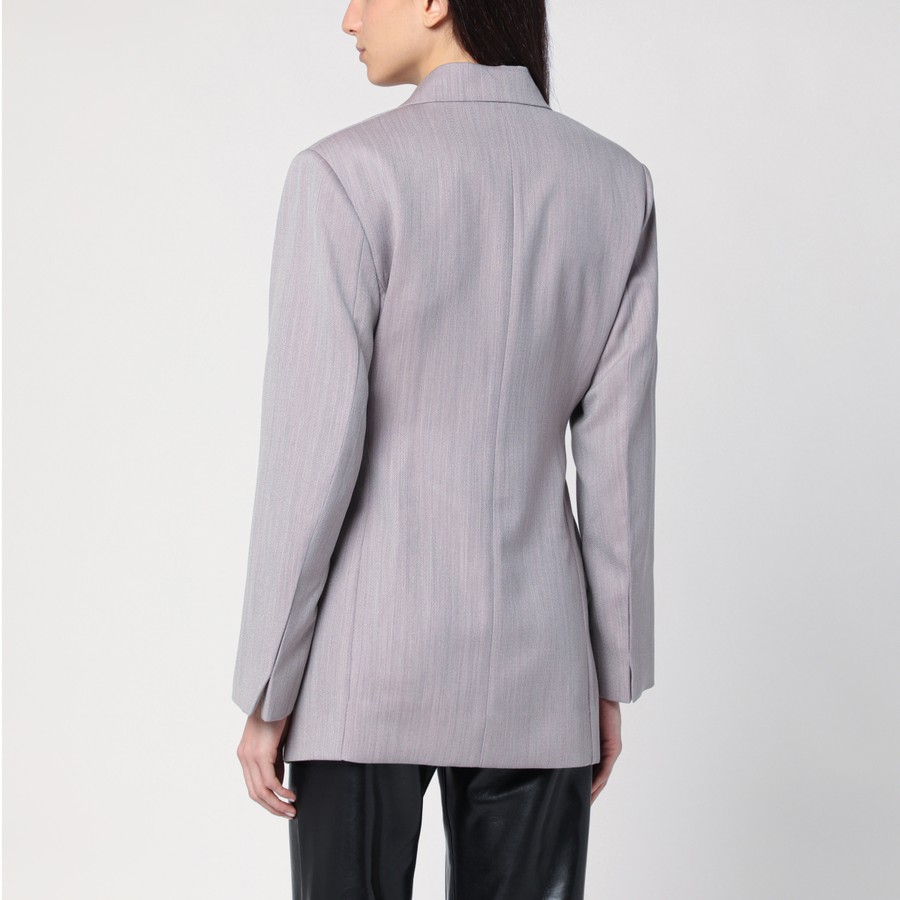 ジャケット Victoria Beckham Light grey wool jacket with belt Victoria Beckham Light grey wool jacket with belt | TheDoubleF