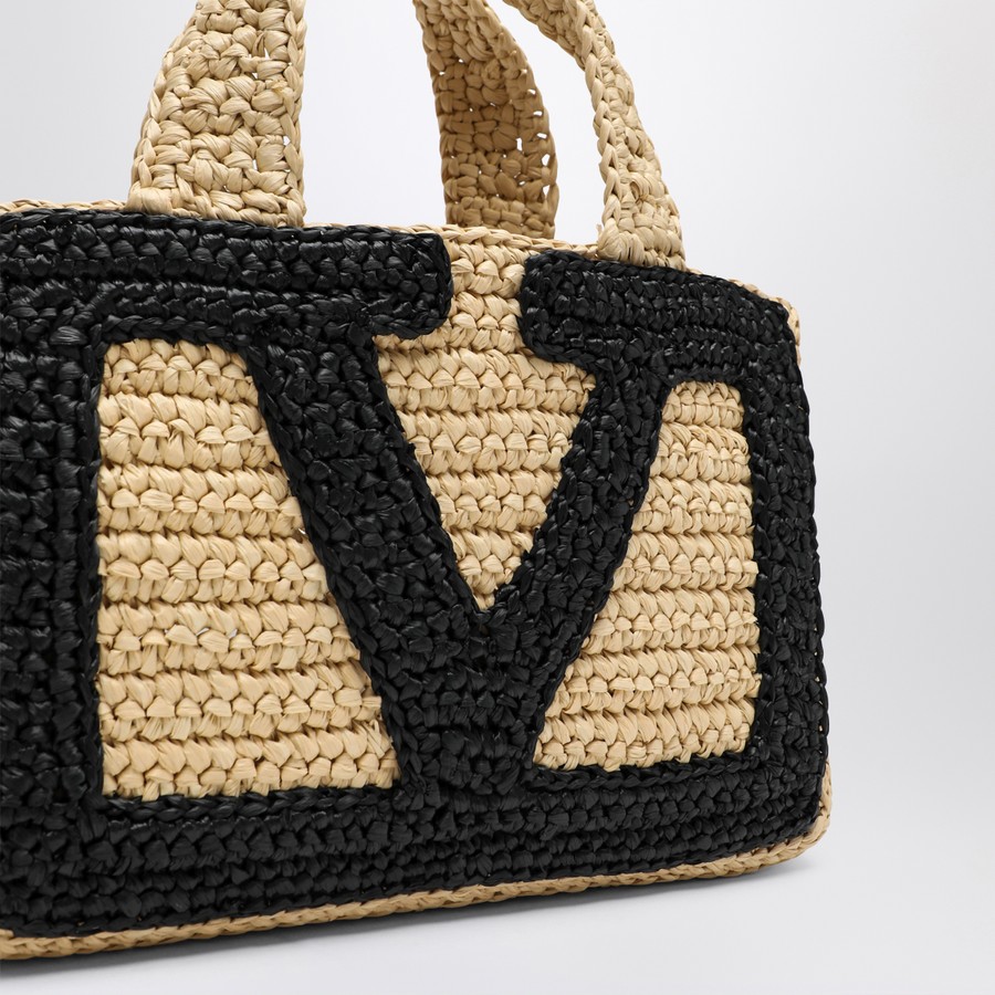 トートバッグ VIVA SUPERSTAR CROCHET TOTE Viva Superstar Large crochet tote bag in beige - Valentino