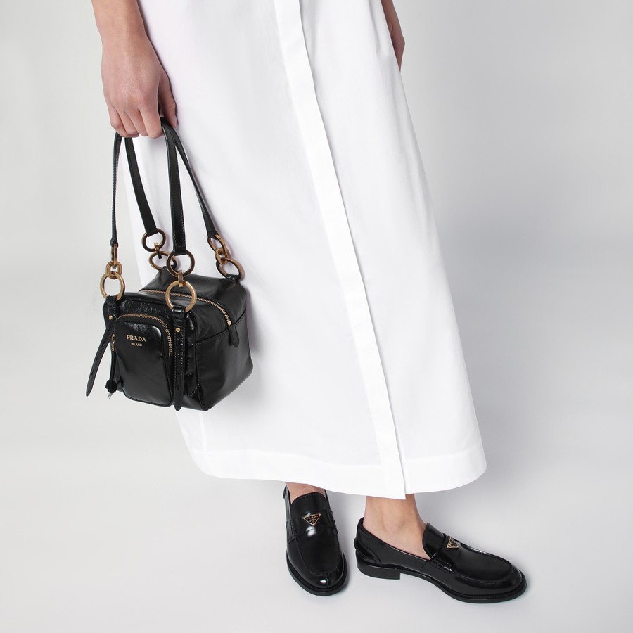 【送料&関税込】Black Mini Prada Dangle Handbag Prada Small Leather Shoulder Bag | Saks Fifth Avenue