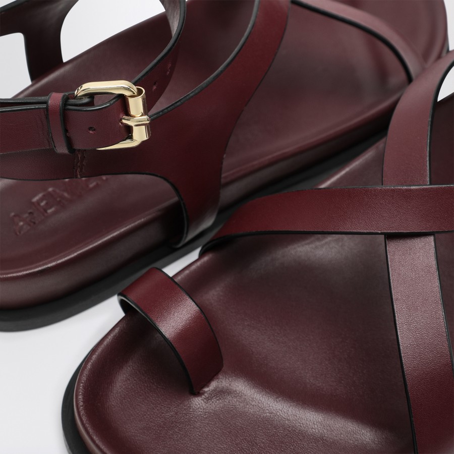 A.EMERY The Jalen Slim Sandals burgundy in leather | TheDoubleF