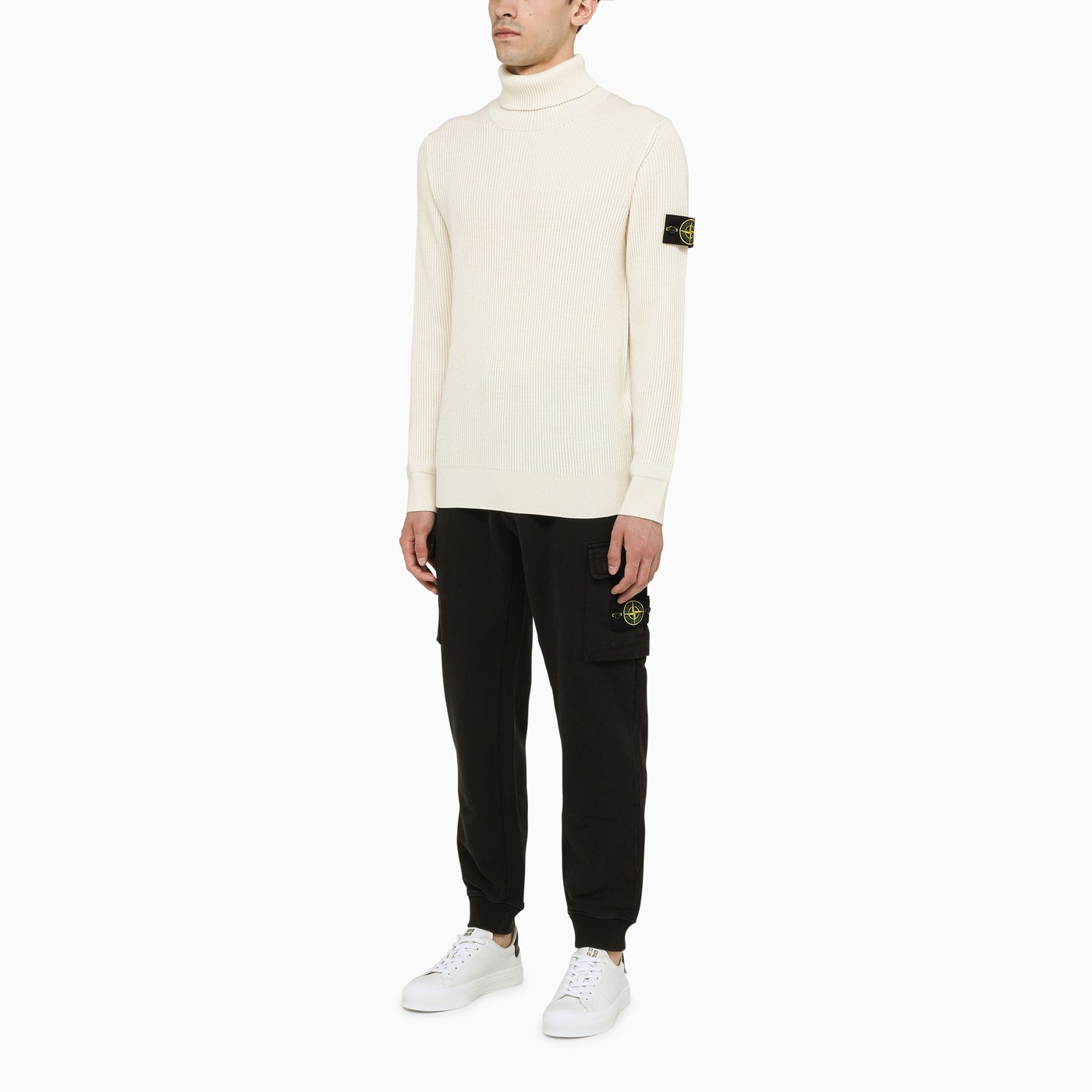 stone island white turtleneck