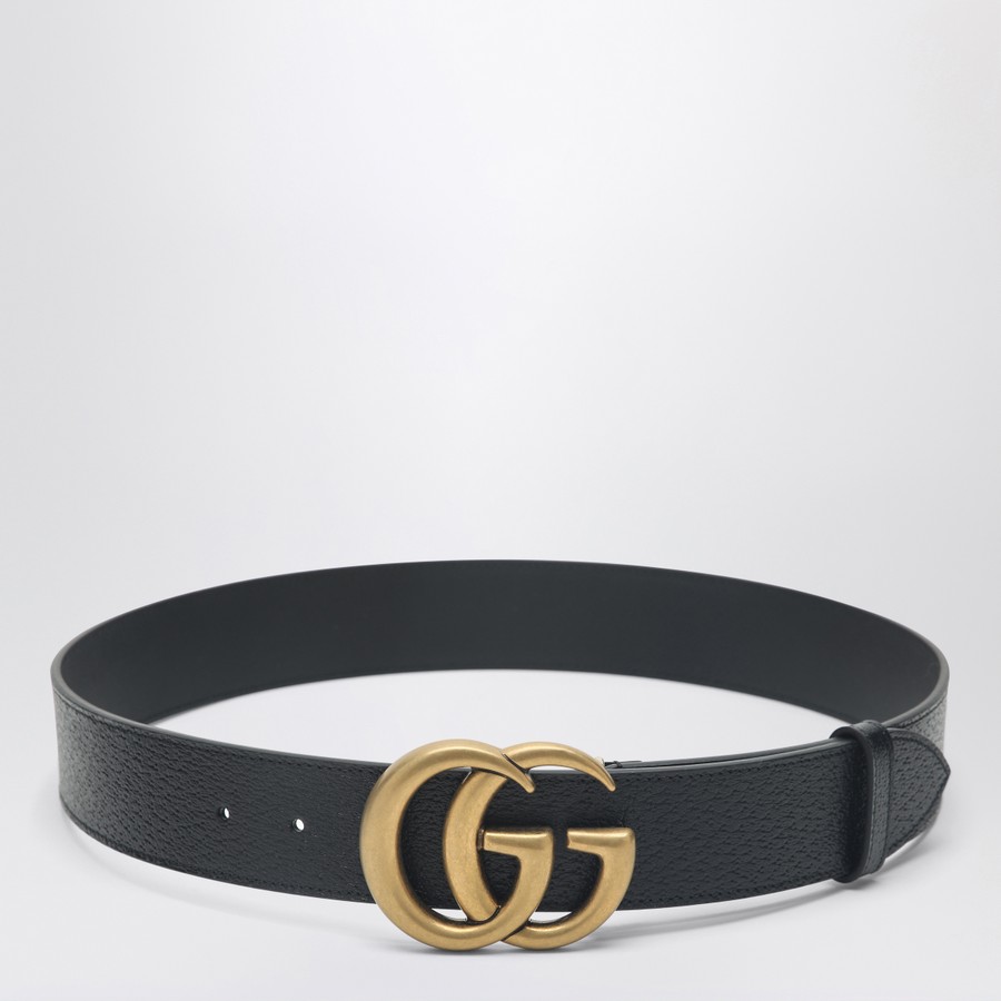 Ceinture Fine Ceinture Gucci Boucle Double G GUCCI Ceinture Noire