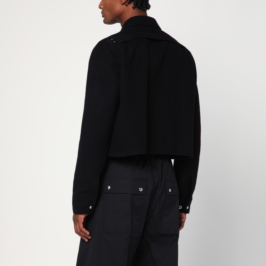 ジャケットその他 Rick Owens Black Wool Cropped Jacket With Zip Rick Owens Black wool cropped jacket with zip | TheDoubleF