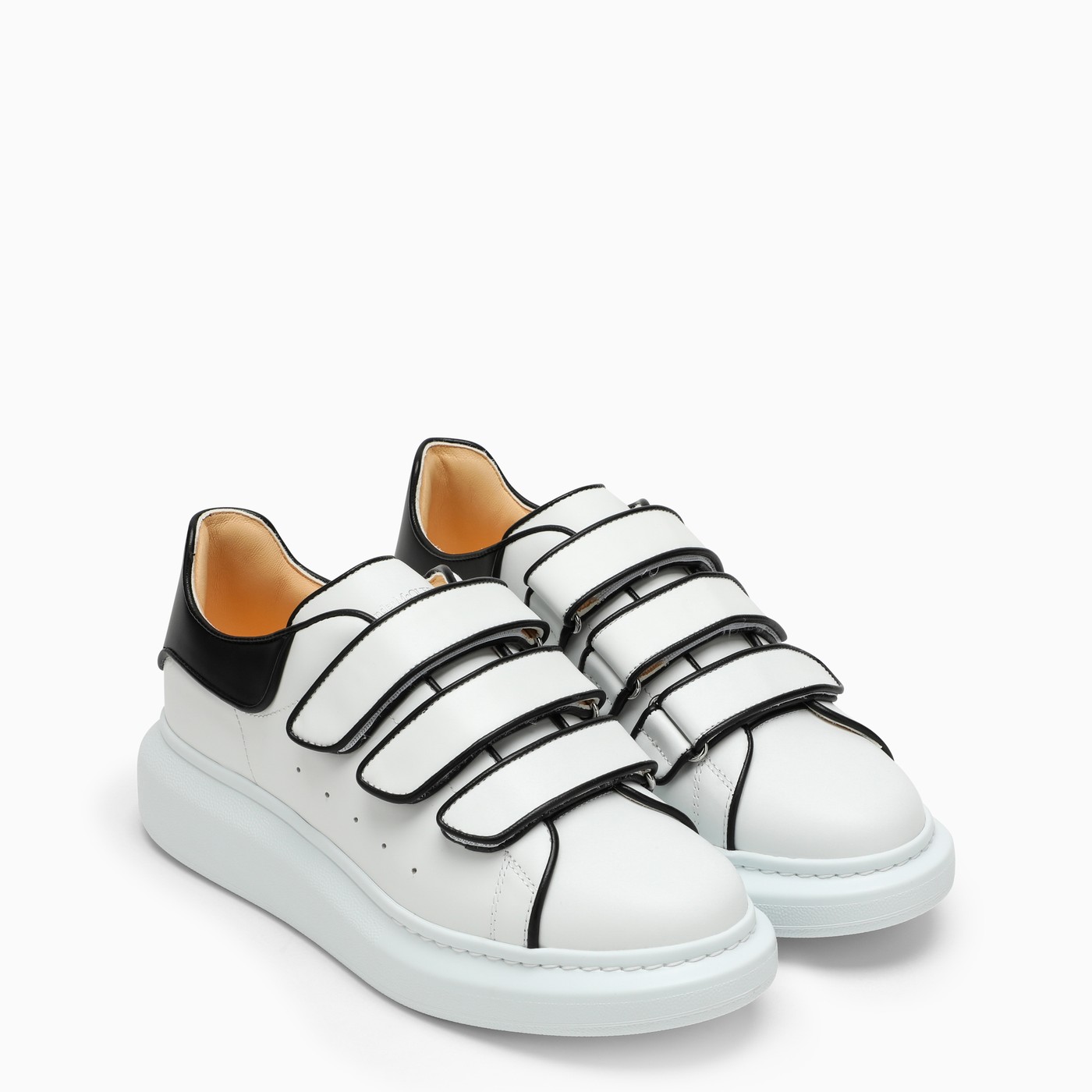 Alexander McQueen Sneaker Oversize con triplo velcro bianca/nera