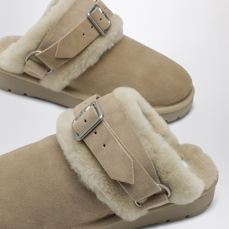【関税&送料込み】Burberry Chubby Mule In Suede And Shearl Burberry Chubby mule in suede and beige shearling | TheDoubleF