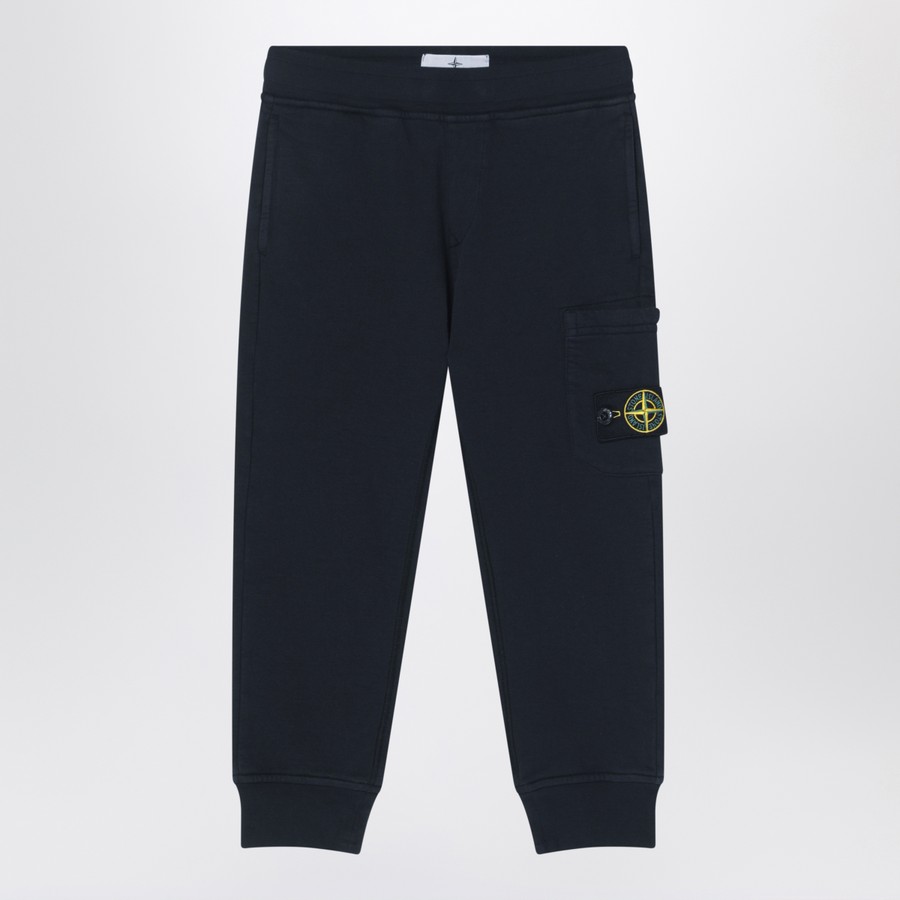 Stone Island Navy blue cotton jogging pants TheDoubleF