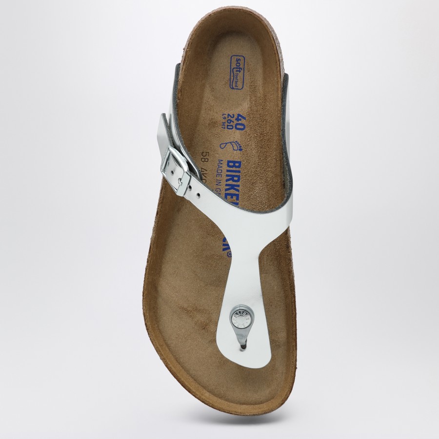 Birkenstock Gizeh Birko-Flor flip-flops silver | TheDoubleF