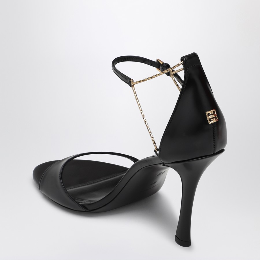 Givenchy 4G Liquid 95 sandals in black leather | TheDoubleF