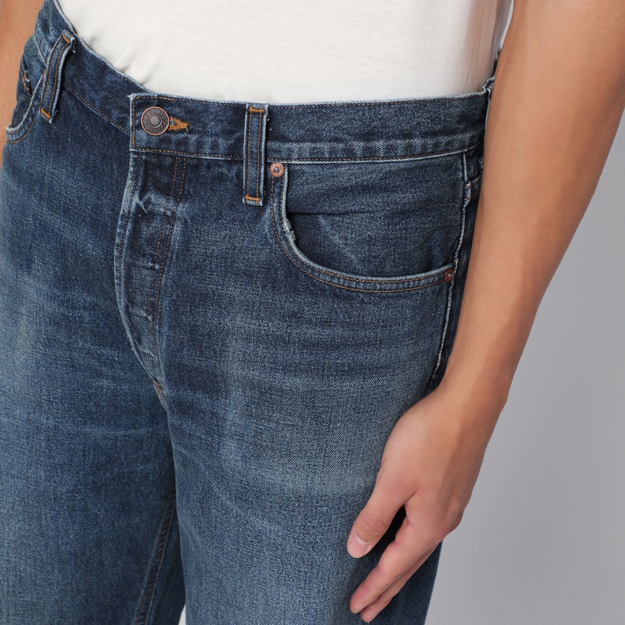 AGOLDE Blue washed jeans in regenerated denim | TheDoubleF