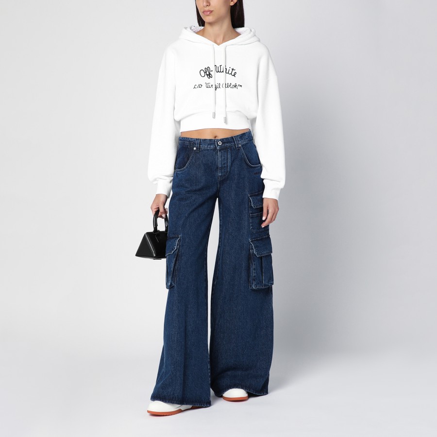 Off-White™ Blue wide cargo denim jeans | TheDoubleF