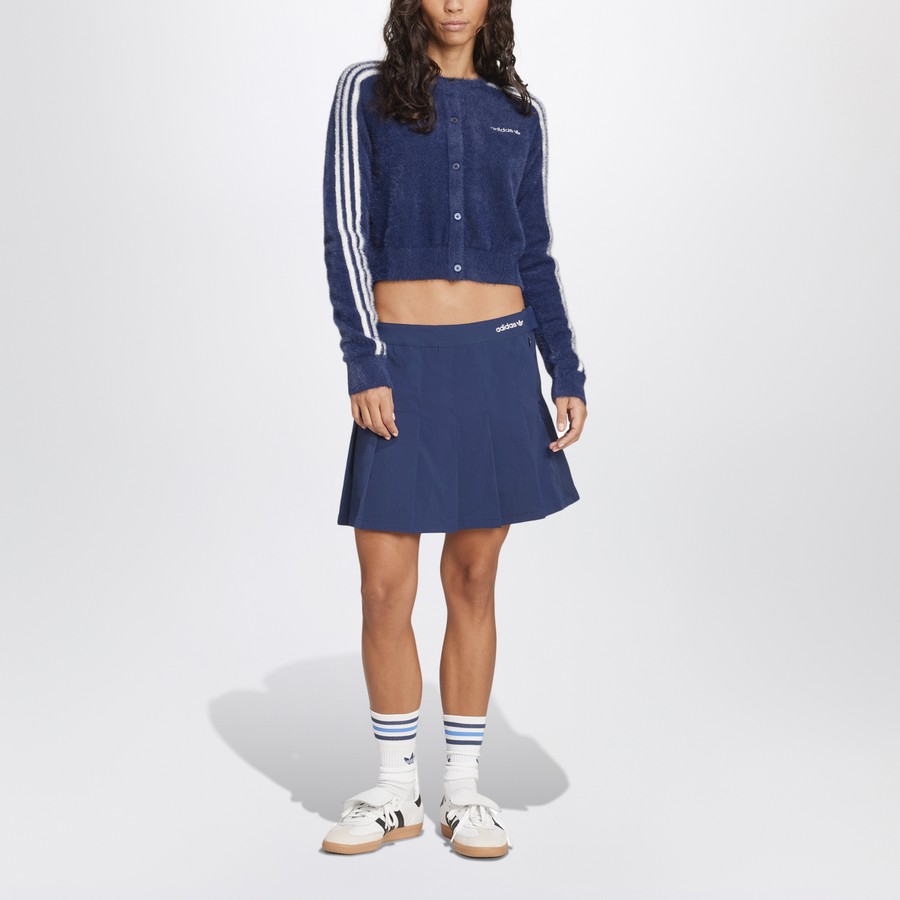 adidas Originals Indigo blue fluffy knitted cardigan