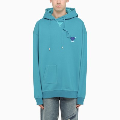 ADER ERROR Turquoise Twin heart hoodie | TheDoubleF